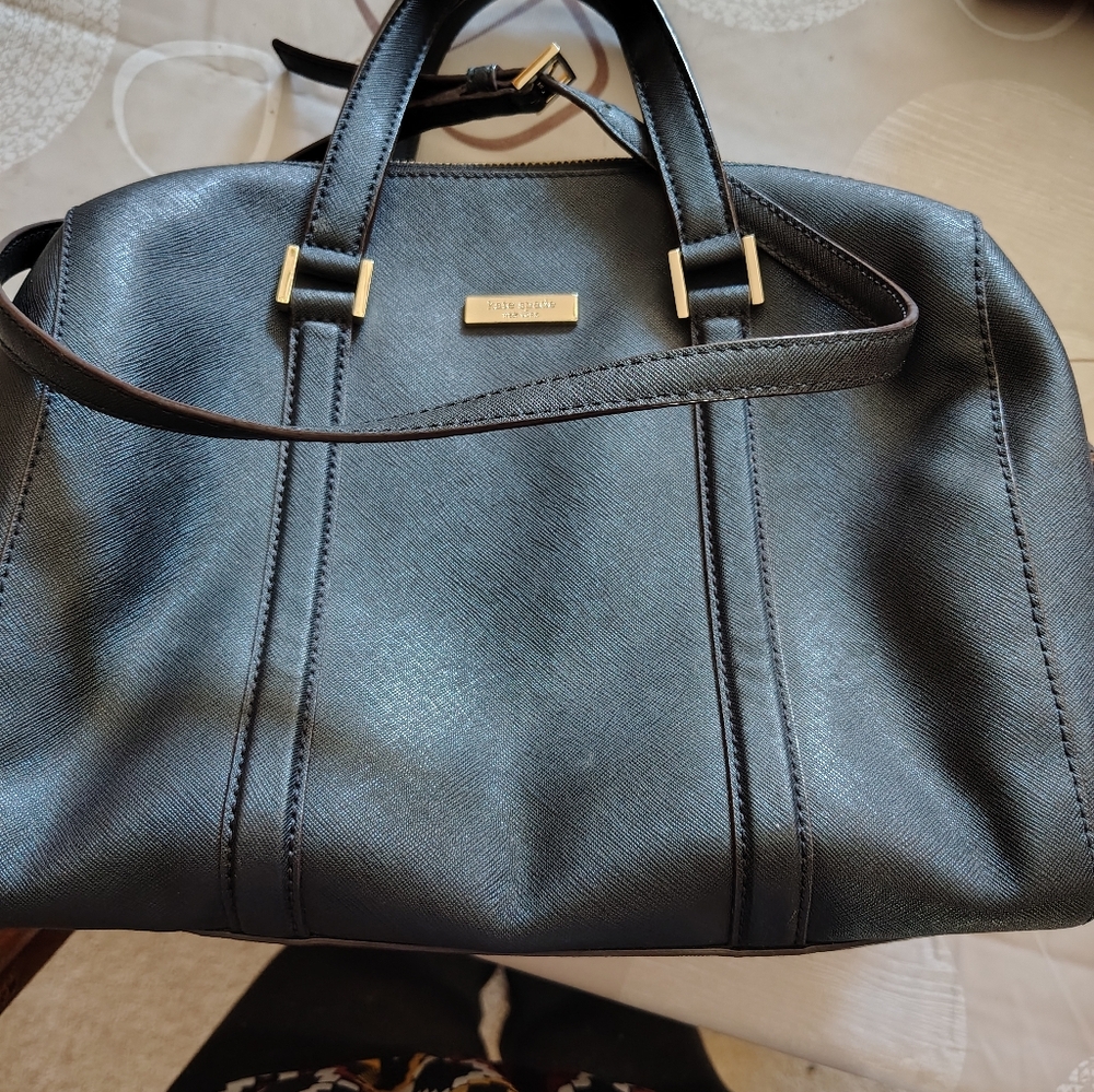 Kate Spade Black Saffiano Leather Crossbody Handbag